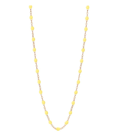Collier Or rose et Perles de résine 42 cm
