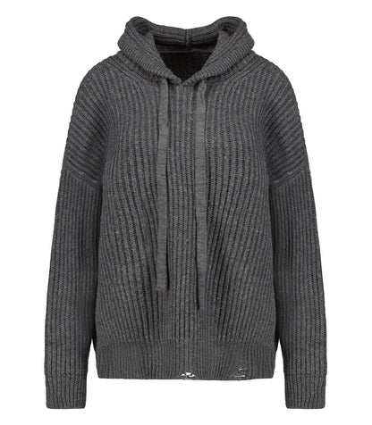 Hoodie en Laine Brooke Gris