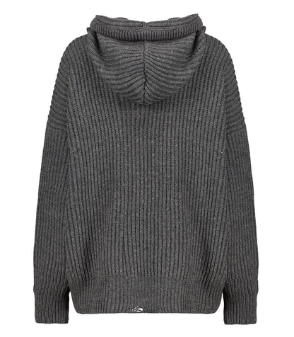 Hoodie en Laine Brooke Gris
