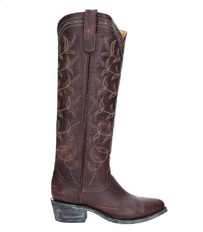 Bottes Hautes Santiag Polo Brush Off Café x Jane de Boy