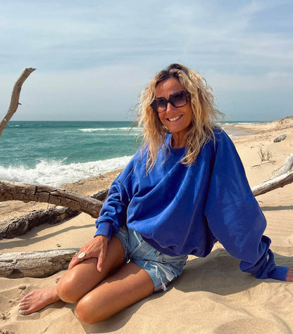 Sweat-shirt Oversized Baywatch Bleu