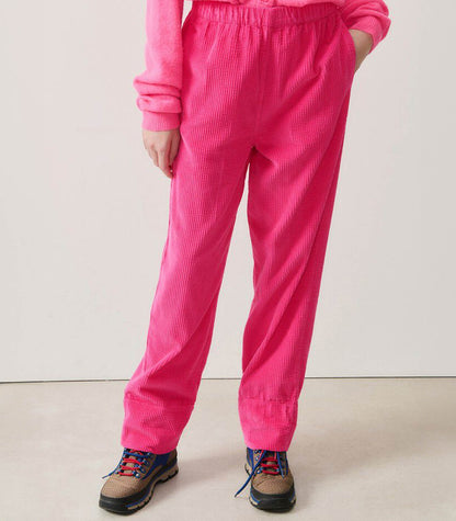 Pantalon en Velours Côtelé Padow Fuchsia Vintage