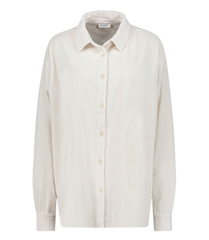 Chemise en Velours Côtelé Padow Ecru Vintage
