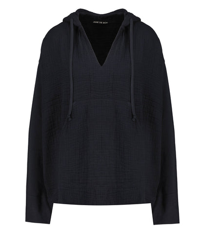 Sweat-shirt Jersey triple Gauze Black