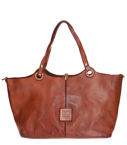 Cabas en Cuir Cognac