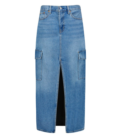 Jupe Longue en Jean Ankle Column Cargo Maximize the Moment