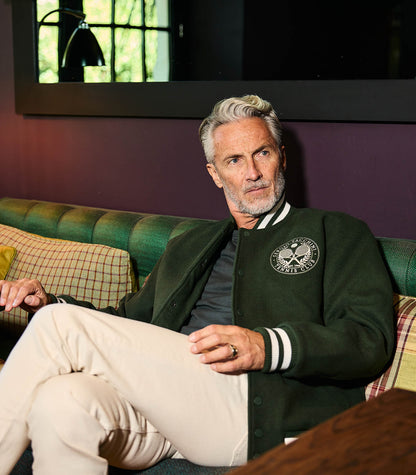 Veste Teddy homme Circolo Coach Vert