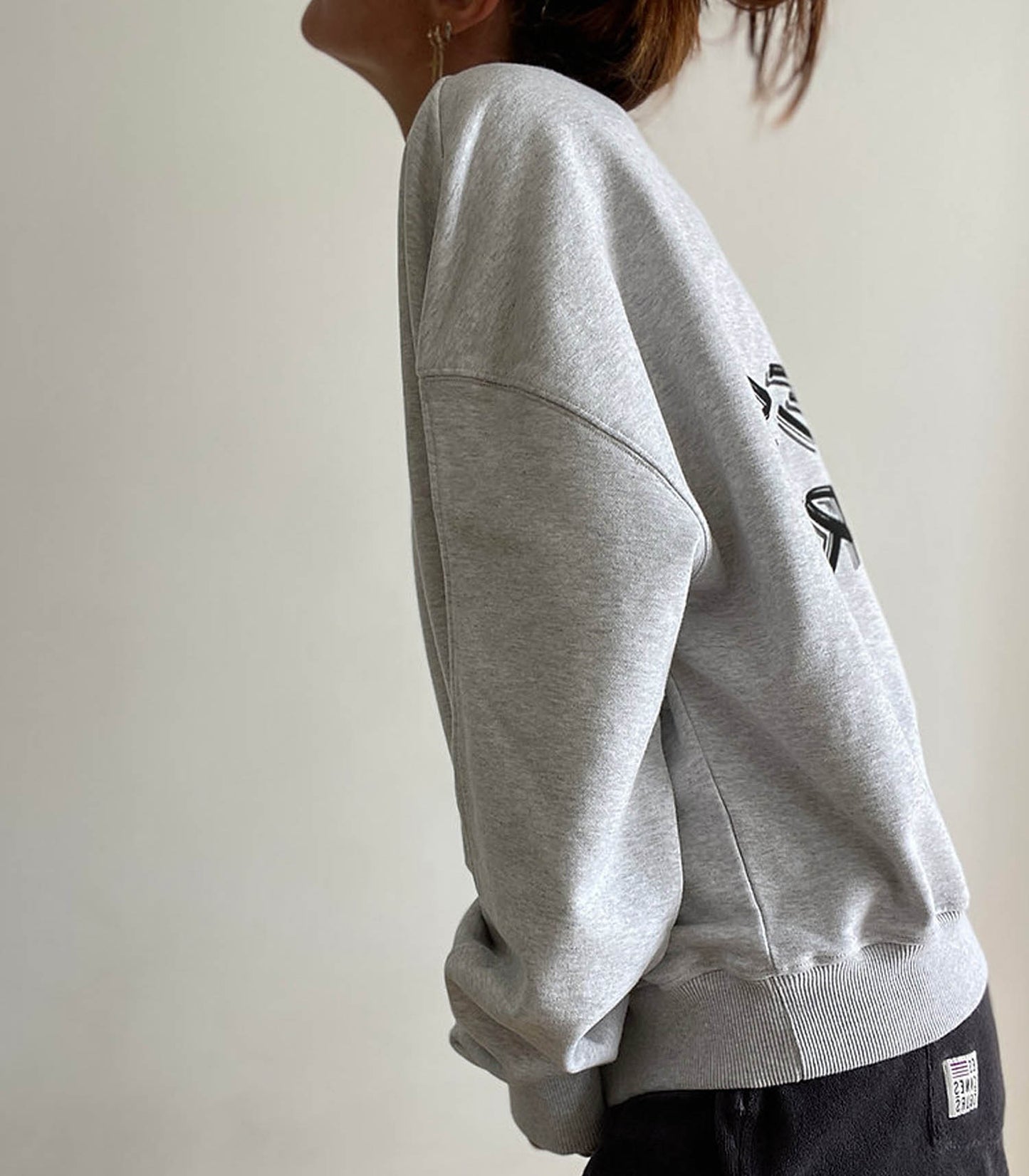 Sweat-shirt Babe Gris Chiné Clair