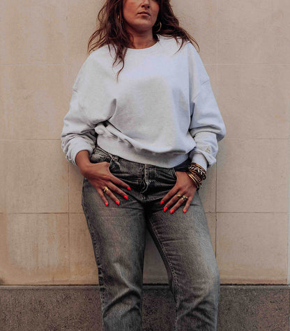 Sweat-shirt Babe Gris Chiné Clair