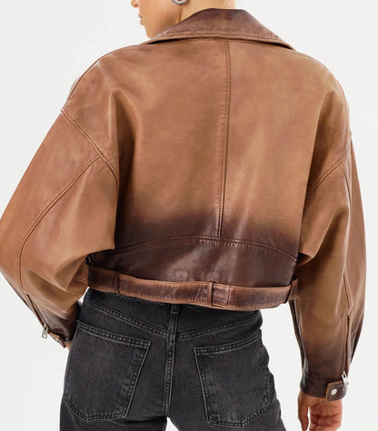 Perfecto en cuir Dylan Almond Shadow