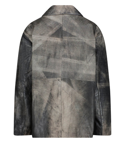 Veste en cuir Presley Fossil Grey