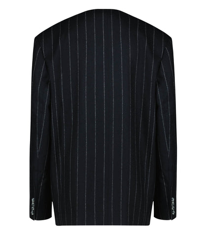 Blazer Maron Dark Grey Pinstripe