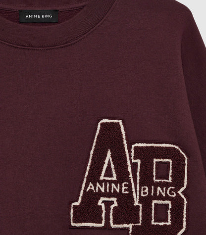 Sweat-shirt Miles Oversized Dark Burgundy