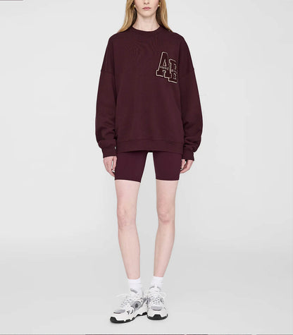 Sweat-shirt Miles Oversized Dark Burgundy