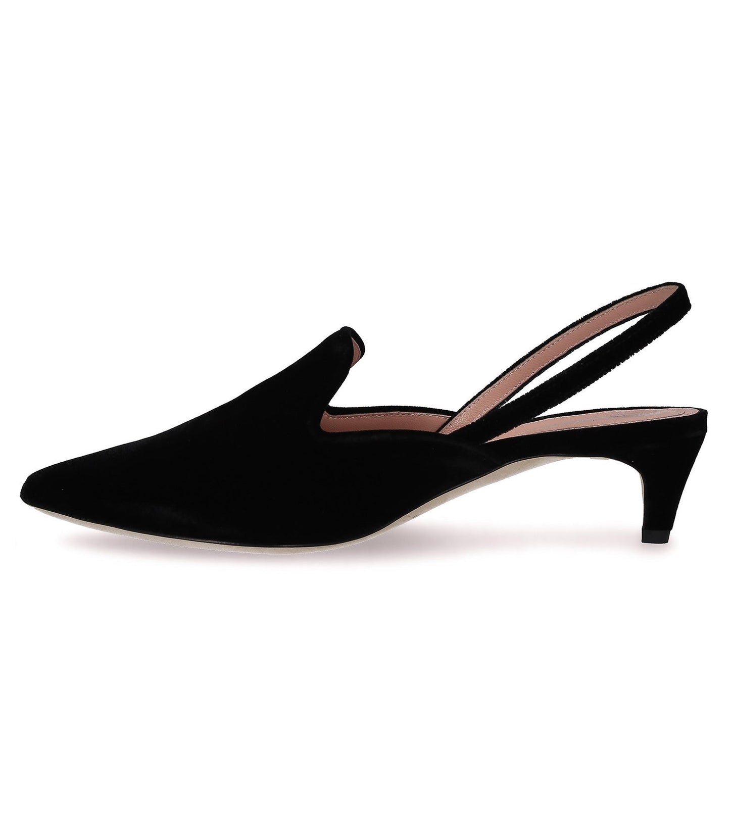 Mule en velours noir