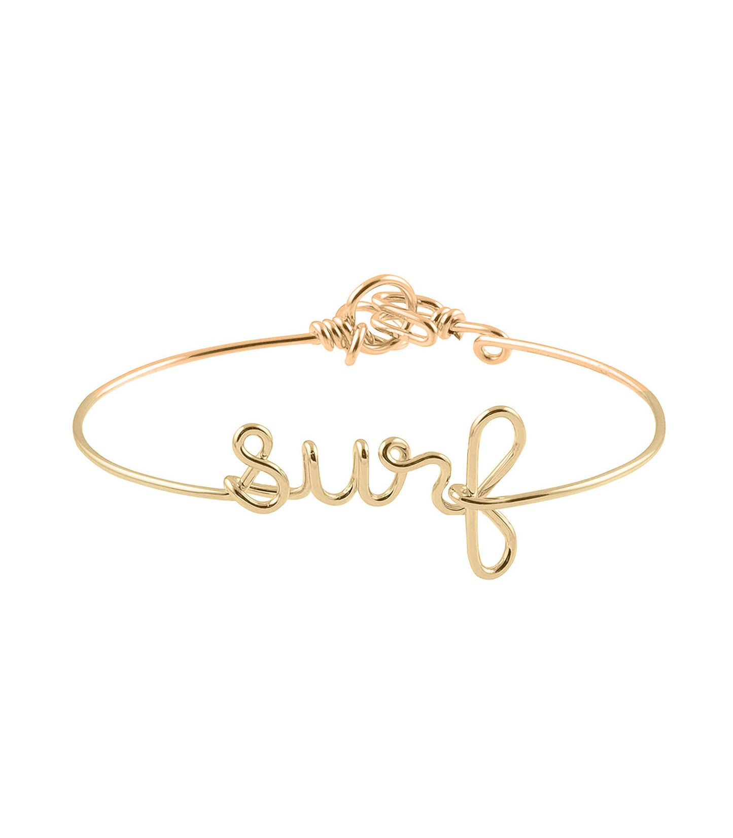 Bracelet"Surf" en fil de cuivre doré à l'or fin