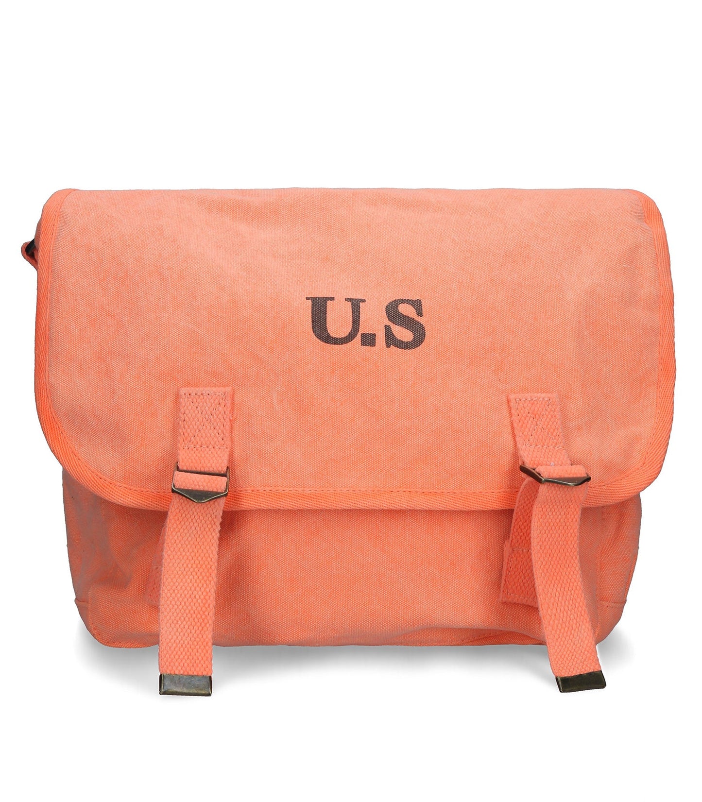 Sac U.S grand toile orange néon