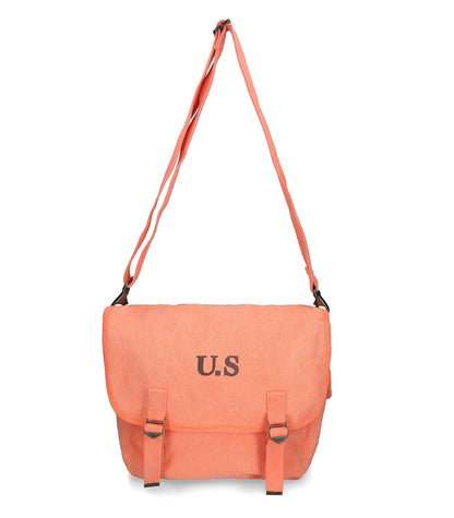 Sac U.S grand toile orange néon